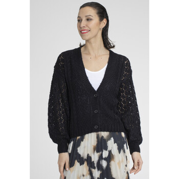 Vêtements Femme Zadig&Voltaire cotton mid-length shirt dress Bianco Gerard Pasquier Gilets  ROMANT Noir