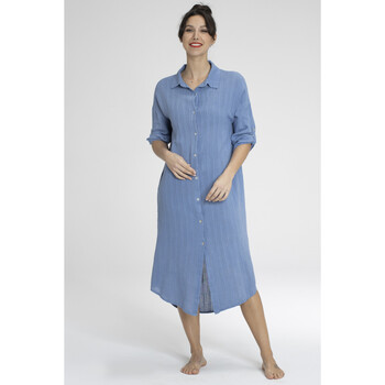 Vêtements Femme Robes Gerard Pasquier Robes col chemise ROMANE Bleu