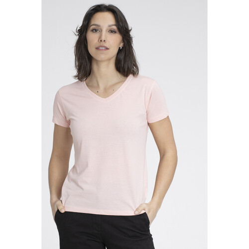 Vêtements Femme T-shirts & Polos Gerard Pasquier T-shirts col v MADDY Rose
