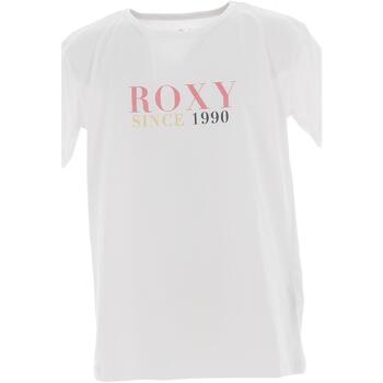 Vêtements Fille T-shirts Young manches courtes Roxy Rg star down medium Blanc