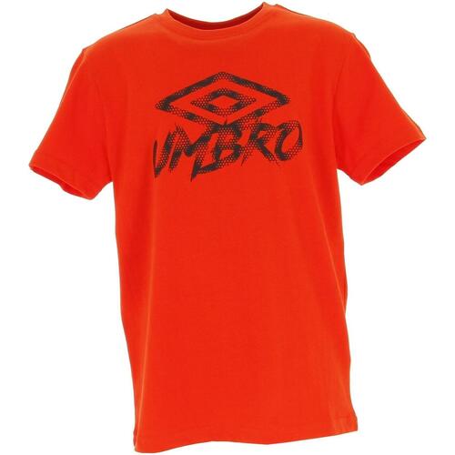 Vêtements Garçon T-shirts manches courtes Umbro Osar stacked logo cotton jr Rouge