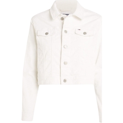 Vêtements Femme Vestes Tommy Jeans Veste en velours femme  Ref 60536 YBH Blanc Blanc