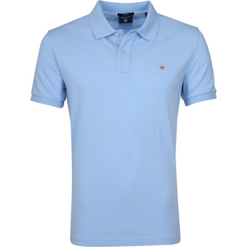 Vêtements Homme Plus Tropical Beach Shirt Gant Polo Basic Bleu Clair Bleu