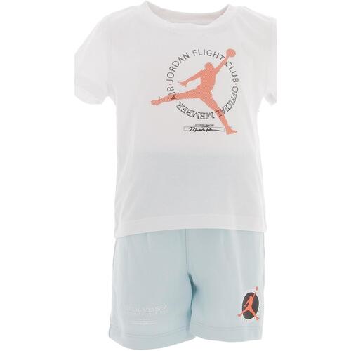 Vêtements Enfant T-shirts manches courtes floral Nike Mj flight mvp short set Blanc