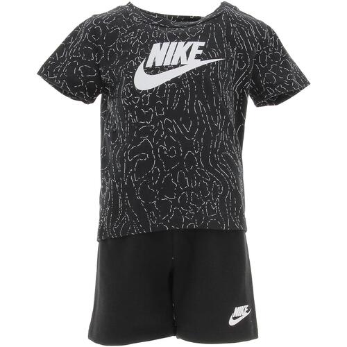 Vêtements Garçon T-shirts manches courtes ultra Nike B nsw club ssnl short set Noir