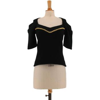 Vêtements Femme Blouses En Coton Manoush T-shirt en laine Noir