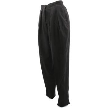 Saint Laurent Pantalon droit en coton Noir
