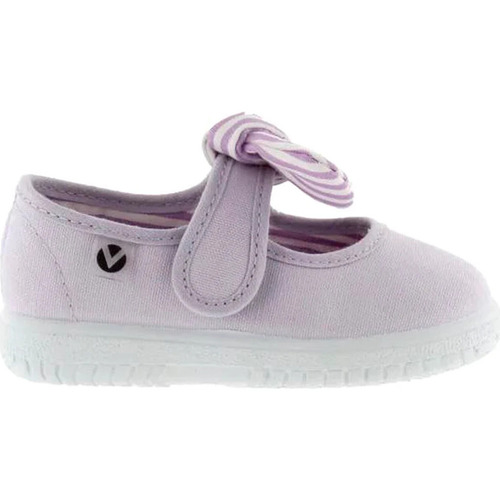 Chaussures Fille Ballerines / babies Victoria MERCEDITA  OJALA 105110 NUD RAYÉ LIS