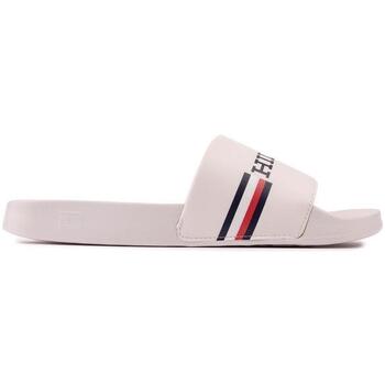 Chaussures Homme Tongs Tommy Hilfiger Logo Tongs Blanc