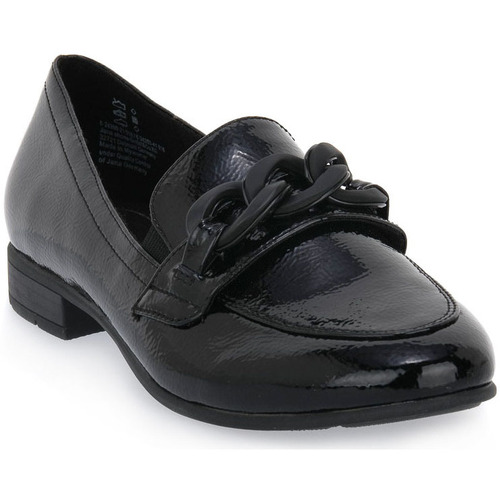 Chaussures Femme Mocassins Jana 018 PLACK PATENT Noir