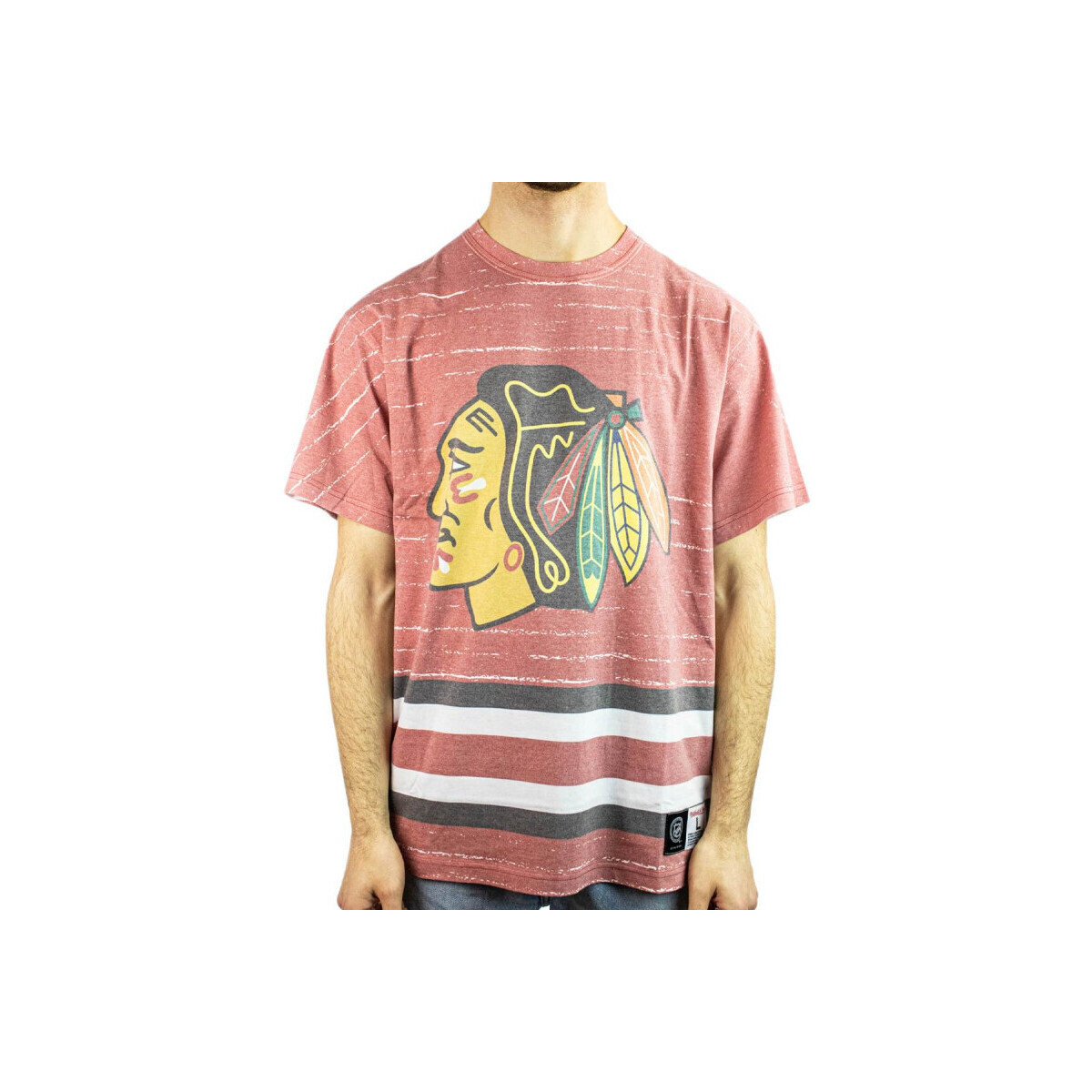 Vêtements T-shirts manches courtes Mitchell And Ness T-shirt NHL Chicago Blackhawks Multicolore