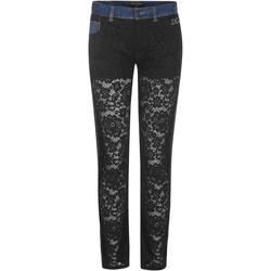 logo-embossed straight jeans