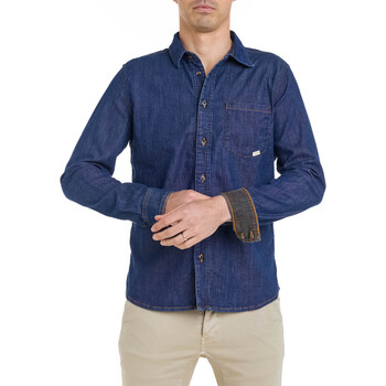 Vêtements Homme Chemises manches longues Pullin Chemise LIGHTBLUE Bleu