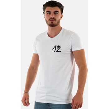 Vêtements Homme T-shirts manches courtes Ajm12 tee shirt Blanc