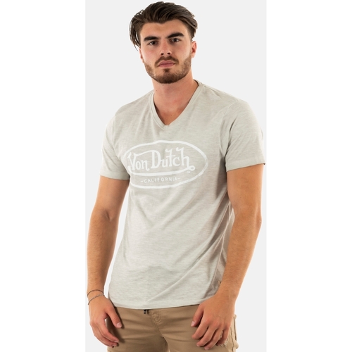 Von Dutch tvctyron Gris - Vêtements T-shirts manches courtes Homme 24,90 €