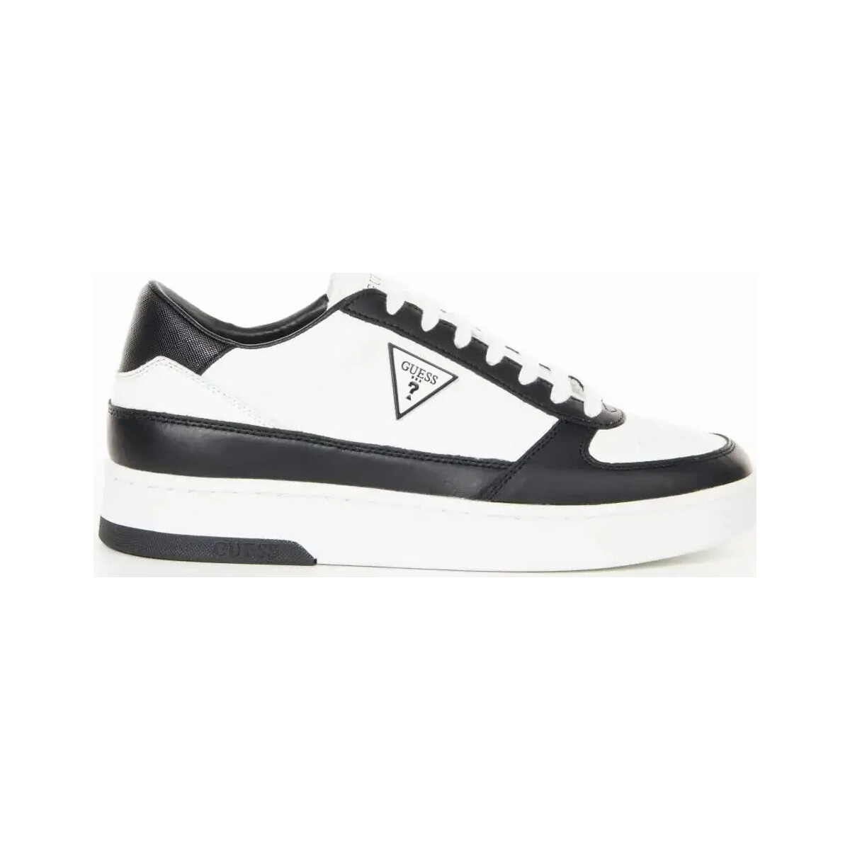 Chaussures Homme Baskets basses Guess triangle Noir