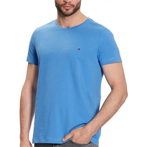 Vêtements Homme T-shirts manches courtes Tommy Jeans Extra Slim Logo Bleu