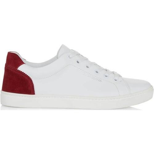 Chaussures Homme Baskets mode D&G Men Low-top Leather Sneakers Rouge