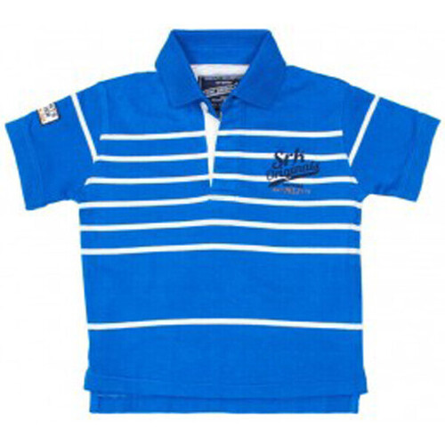 Vêtements Garçon apc logo print t shirt item Srk Polo manches courtes garçon ECROSS Bleu