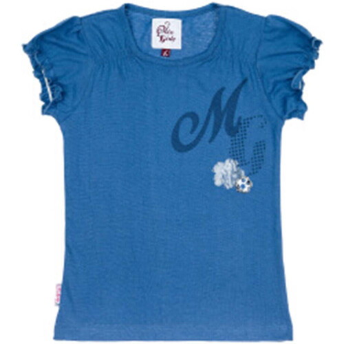 Vêtements Fille T-shirts manches courtes Miss Girly T-shirt manches courtes fille FABOULLE Bleu