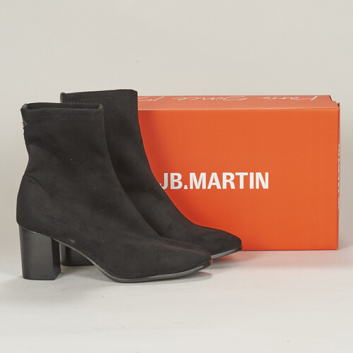 Chaussures Femme Bottines JB Martin VISION TOILE SUEDE ST NOIR