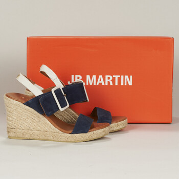 Chaussures Femme Espadrilles JB Martin 1IRINA CHEVRE VELOURS MARINE / CRAIE