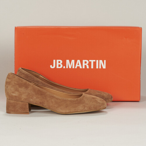 Chaussures Femme Escarpins JB Martin VIRGINIA CHEVRE VELOURS CAMEL