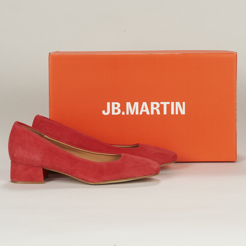Chaussures Femme Escarpins JB Martin VIRGINIA CHEVRE VELOURS ROUGE
