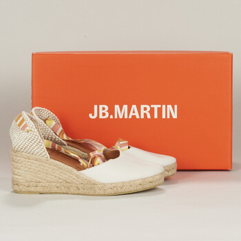 Chaussures Femme Espadrilles JB Martin VISALIA NAPPA CRAIE / LACETS BONBON