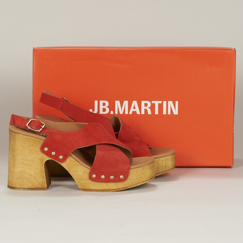 Chaussures Femme Sabots JB Martin AIMEE CROUTE VELOURS CORAIL