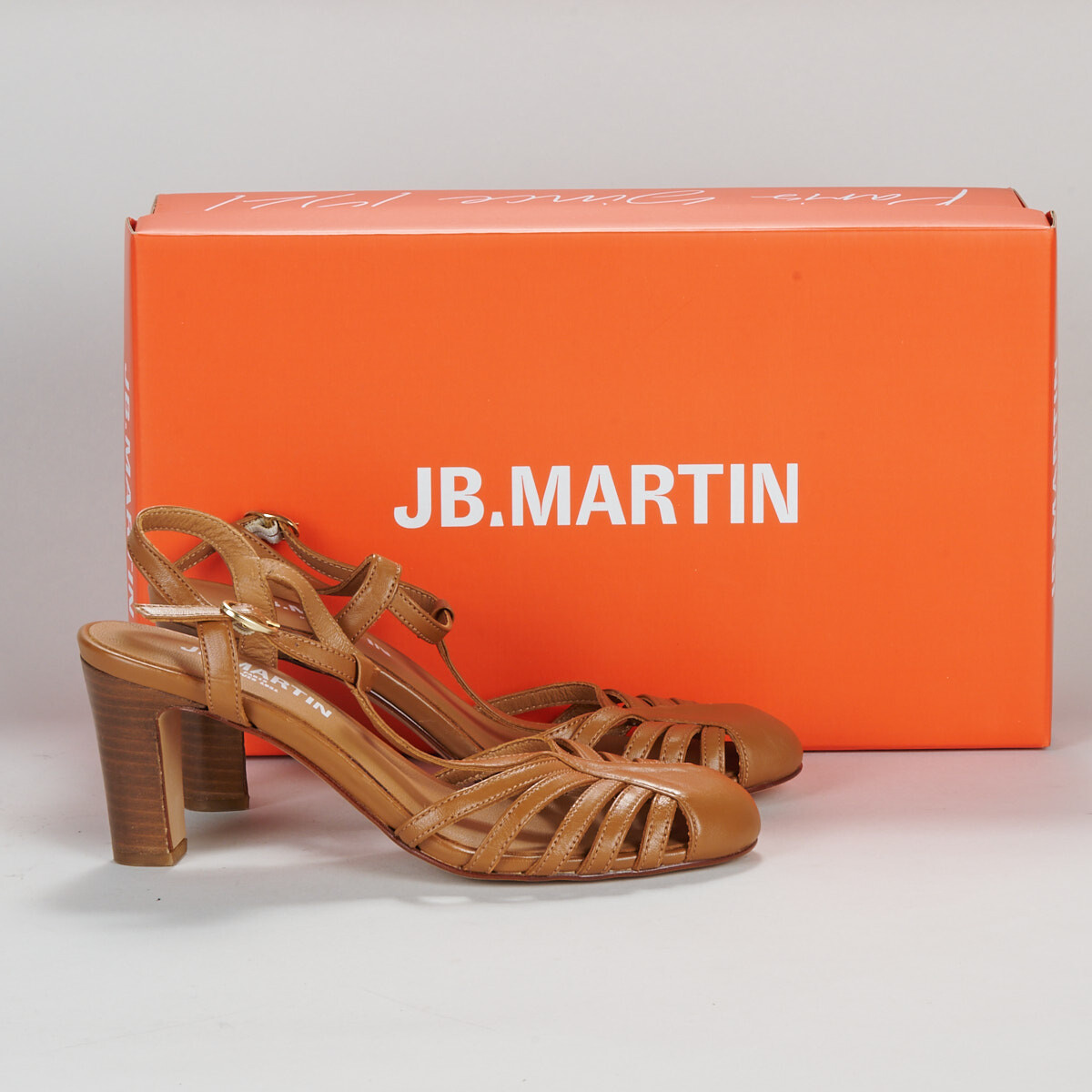 Chaussures Femme Sandales et Nu-pieds JB Martin LOYALE NAPPA CAMEL