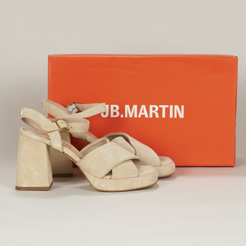 Chaussures Femme Sandales et Nu-pieds JB Martin ORPHEE CROUTE VELOURS BEIGE