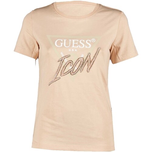 Vêtements Femme T-shirts & Polos Guess T-Shirt  Icon Tee Rose