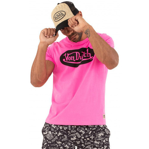 Von Dutch Tee shirt homme rose VD/1/TRC/FRONT/NP - S Rose - Vêtements  Débardeurs / T-shirts sans manche Homme 24,43 €