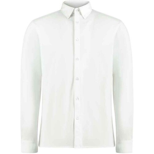 Vêtements Homme Chemises manches longues Kustom Kit K143 Blanc