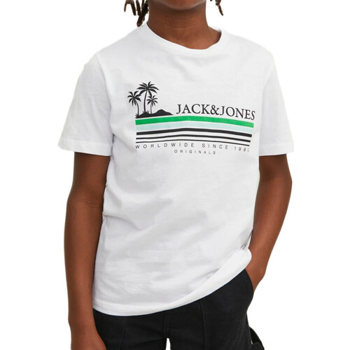 Vêtements Garçon T-shirts & Polos Jack & Jones 12235491 Blanc