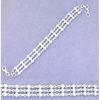 Montres & Bijoux Femme Bracelets Karma Yoga Shop Bracelet “Pure et Elégance” en Perles et Argent 925 
