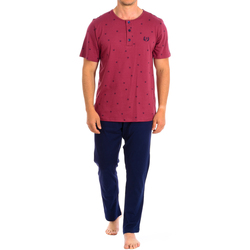 Vêtements Homme Pyjamas / Chemises de nuit Kisses&Love PJ1405-BORDO Multicolore