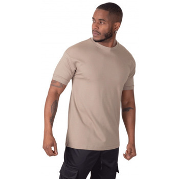 Vêtements Homme Débardeurs / T-shirts sans manche Uniplay Tee shirt homme oversize taupe UPT980 - S Beige
