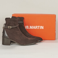 Chaussures Femme Boots JB Martin LEORA TOILE SUEDE ST /NAPPA EBENE