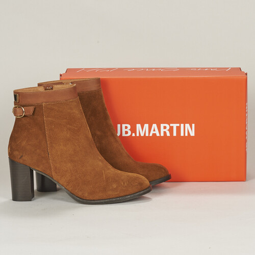 Chaussures Femme Bottines JB Martin LOVE CROUTE VELOURS / VEAU CAMEL