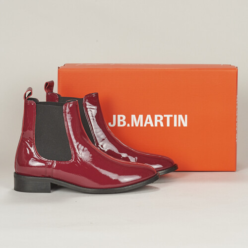 Chaussures Femme Zapatillas Boots JB Martin ATTENTIVE VERNIS BORDEAUX