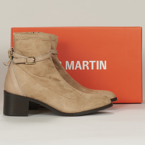 Chaussures Femme Bottines JB Martin LEORA TOILE SUEDE ST / NAPPA BEIGE