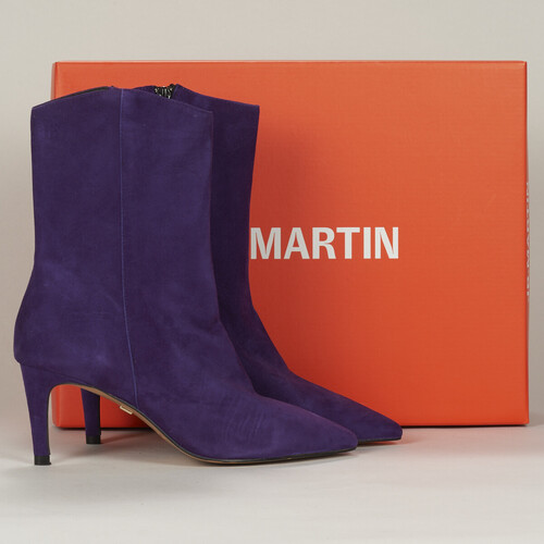 Chaussures Femme Bottines JB Martin EMMY CHEVRE VELOURS VIOLET