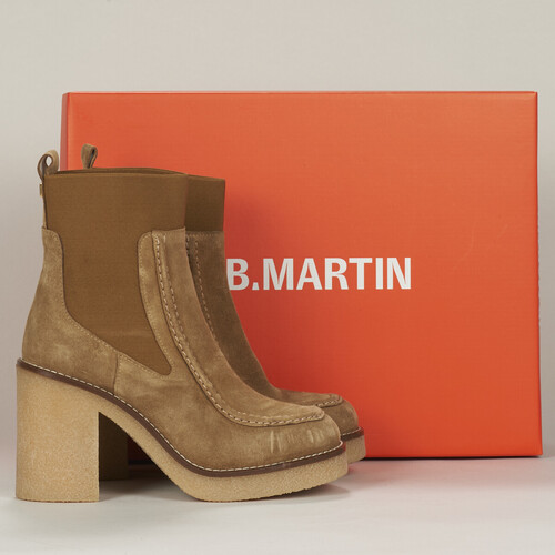 Chaussures Femme Bottines JB Martin BRITANIE CROUTE VELOURS MOKA