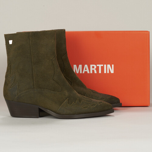 Chaussures Femme Zapatillas Boots JB Martin FRIDA CROUTE OILED KAKI