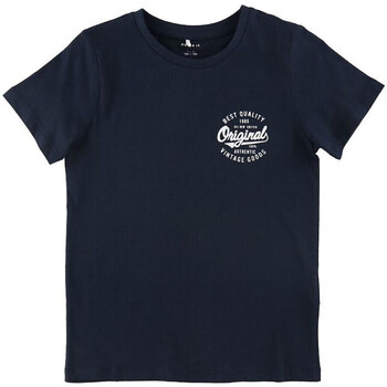 Vêtements Garçon T-shirts manches courtes Name it 13216541 Bleu