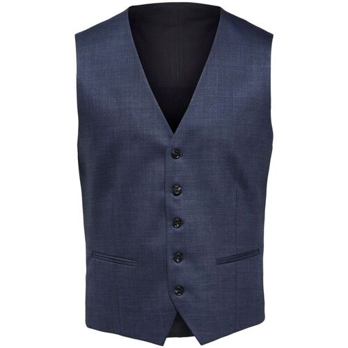 Vêtements Homme Vestes Selected 16090173 STATE FLEX-DARK BLUE Bleu