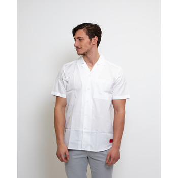 Vêtements Homme Chemises manches longues BOSS Chemise à manches courtes coupe décontractée avec imprimé Blanc