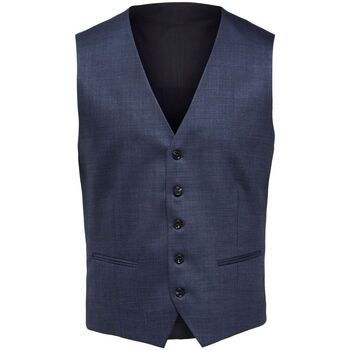 Vêtements Homme Vestes Selected 16090173 STATE FLEX-DARK BLUE Bleu